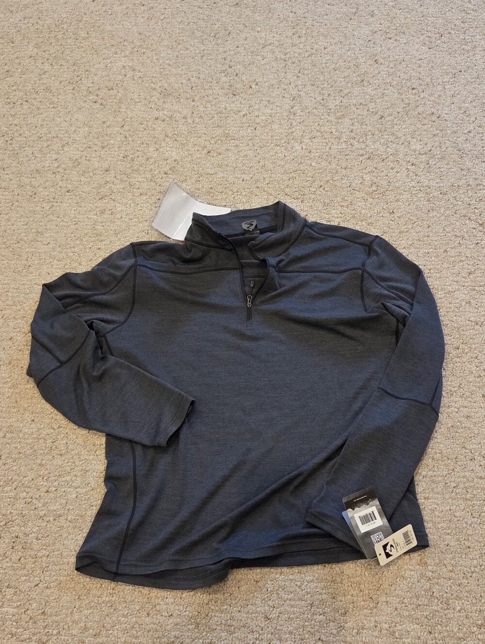 Storm Creek Men's Quarter Zip in Charcoal Gray
